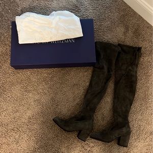 Stuart Weiztman Over the Knee Suede Boots